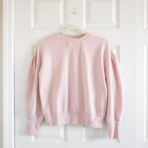 Universal Thread Light Pink Balloon Sleeve Fleece Lined Pullover Sweatshirt